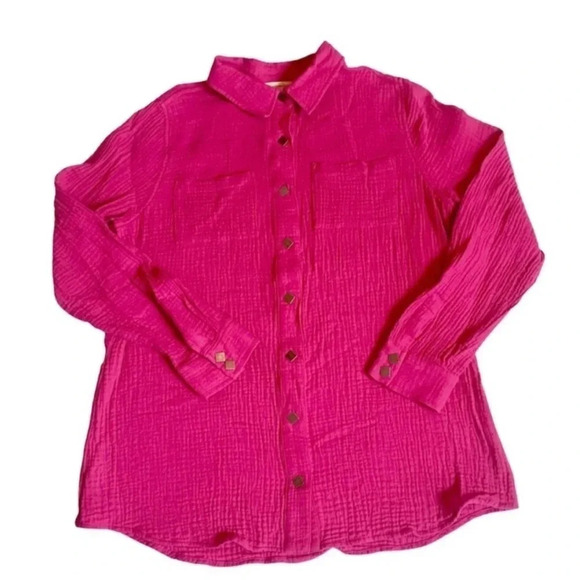 Soft Surroundings Petite Washed Gauze Top - Picture 1 of 4